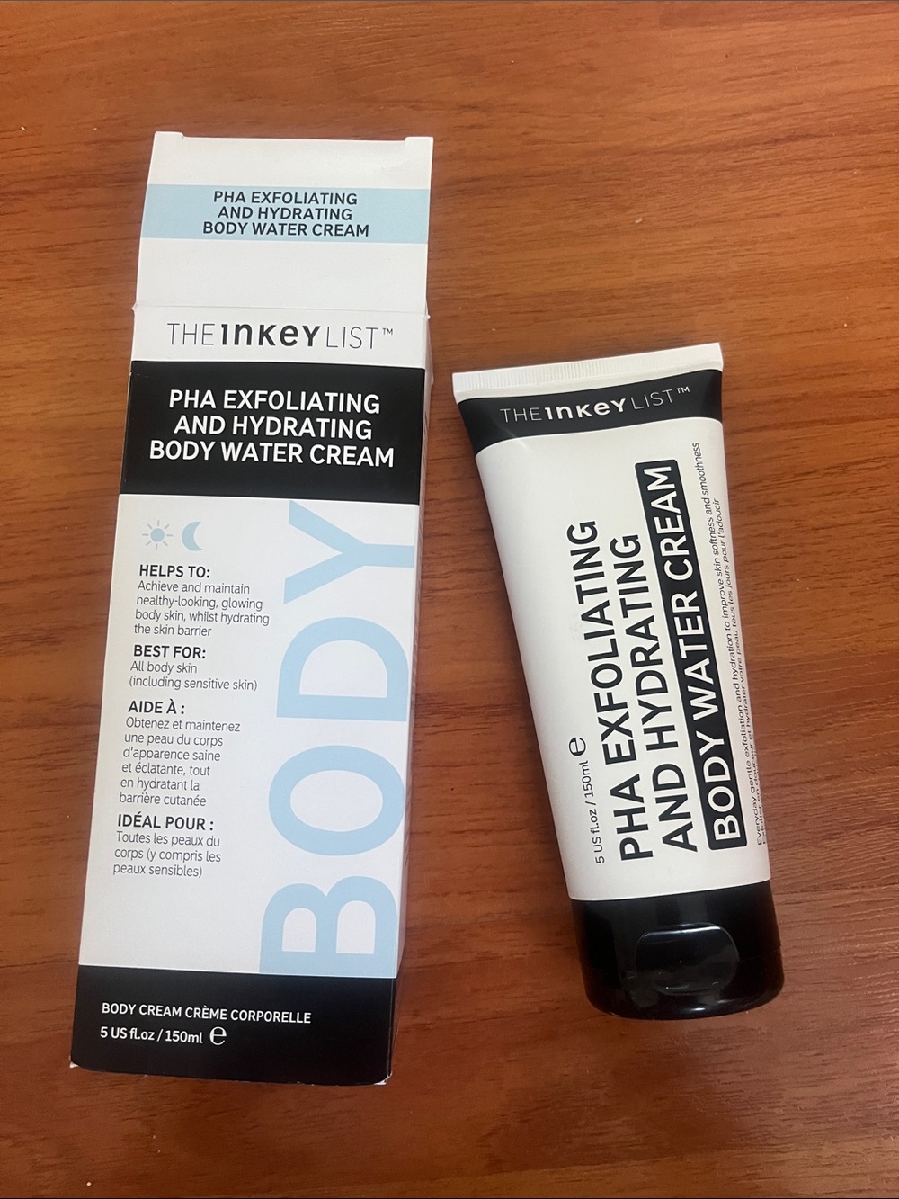 THE INKEY LIST PHA Exfoliating & Hydrating Body Water Cream - 5oz/150ml